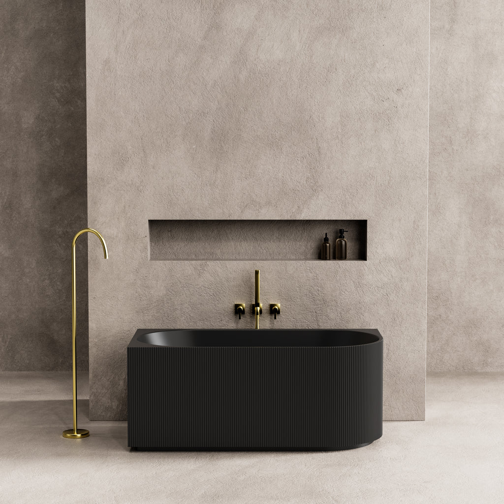 Capri Back to Wall Bathtub - Matte Black