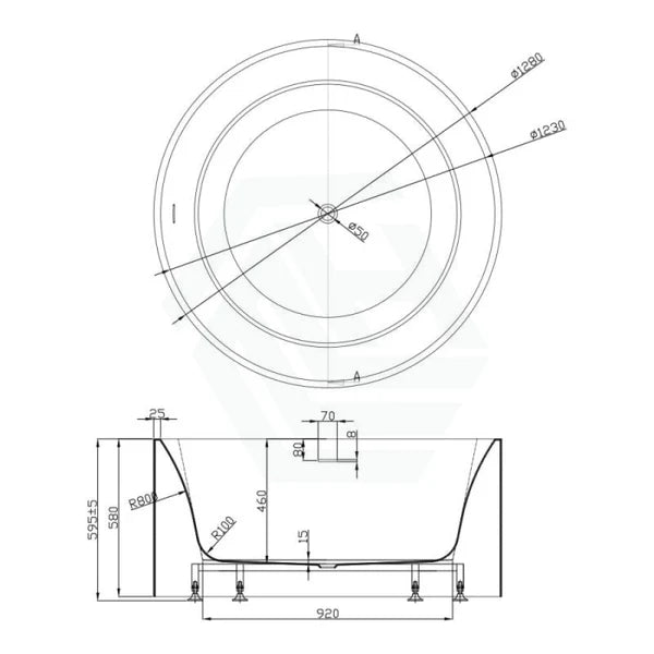 Como Round Acrylic Freestanding Bathtub