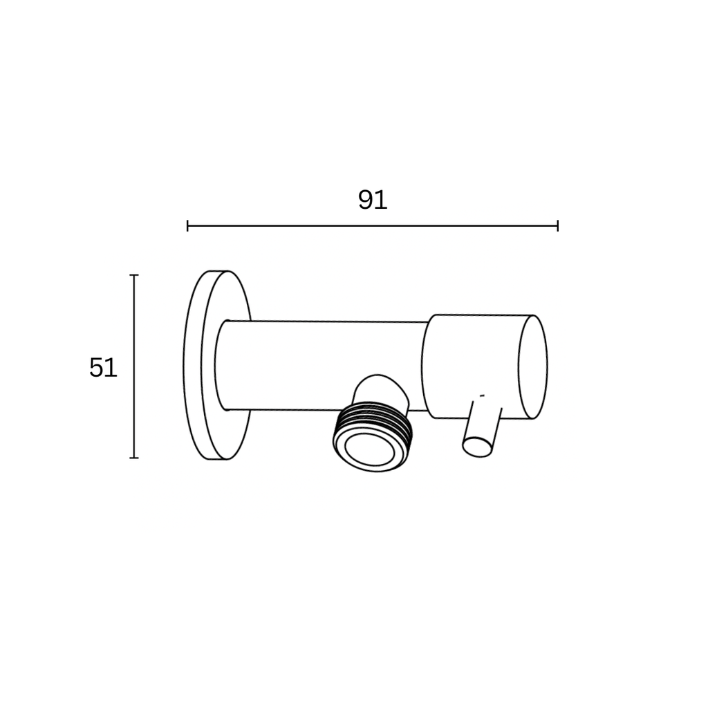 Premium Mini Cistern Stop Angle Valve - Gunmetal