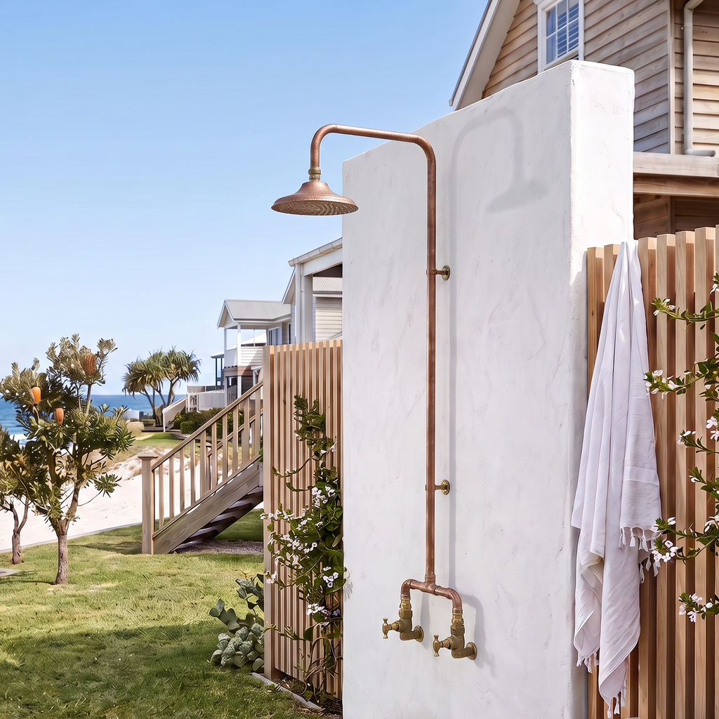 Haven Copper Outdoor Shower Head Set