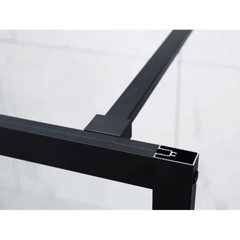 Covey Fixed Shower Screen Panel - Black