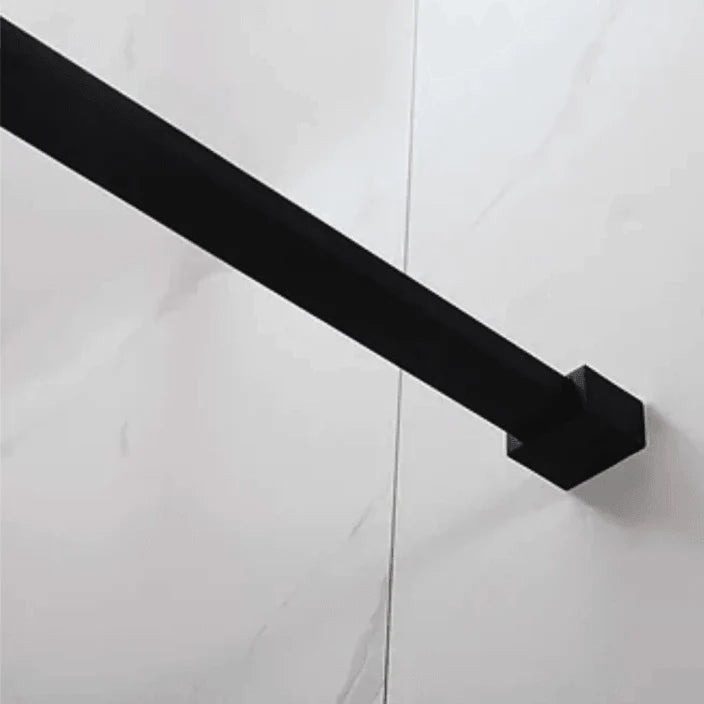 Covey Fixed Shower Screen Panel - Black