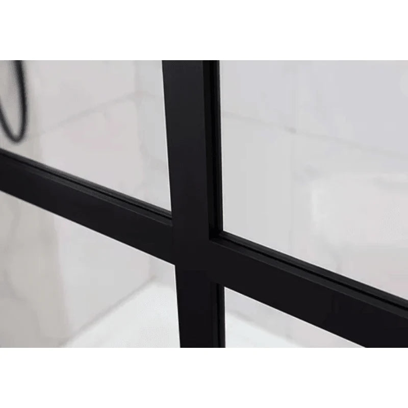 Covey Fixed Shower Screen Panel - Black