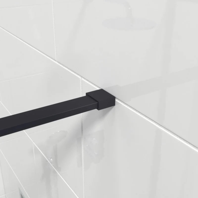 Covey Walk In Fixed Panel - Black
