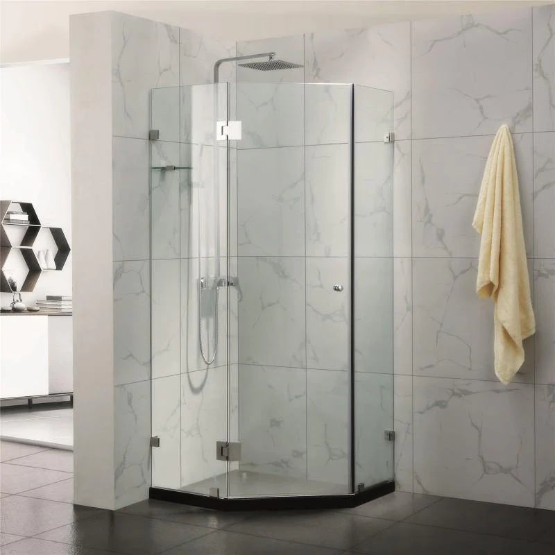 Covey Diamond Frameless Shower Screen - Chrome
