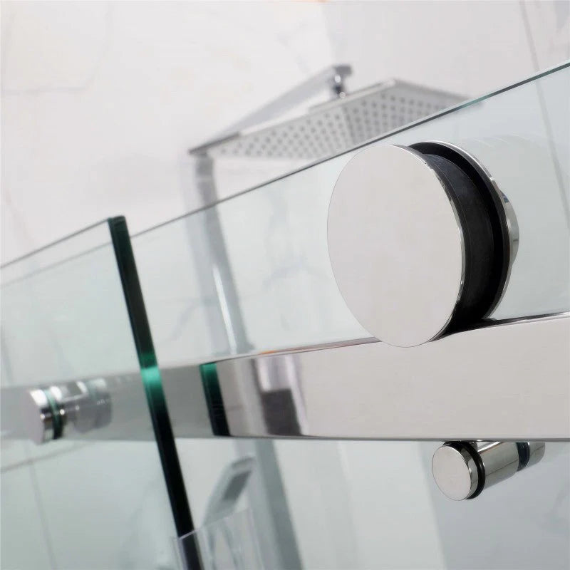Covey Frameless Adjustable Over Bath Wall to Wall Sliding Shower Screen
