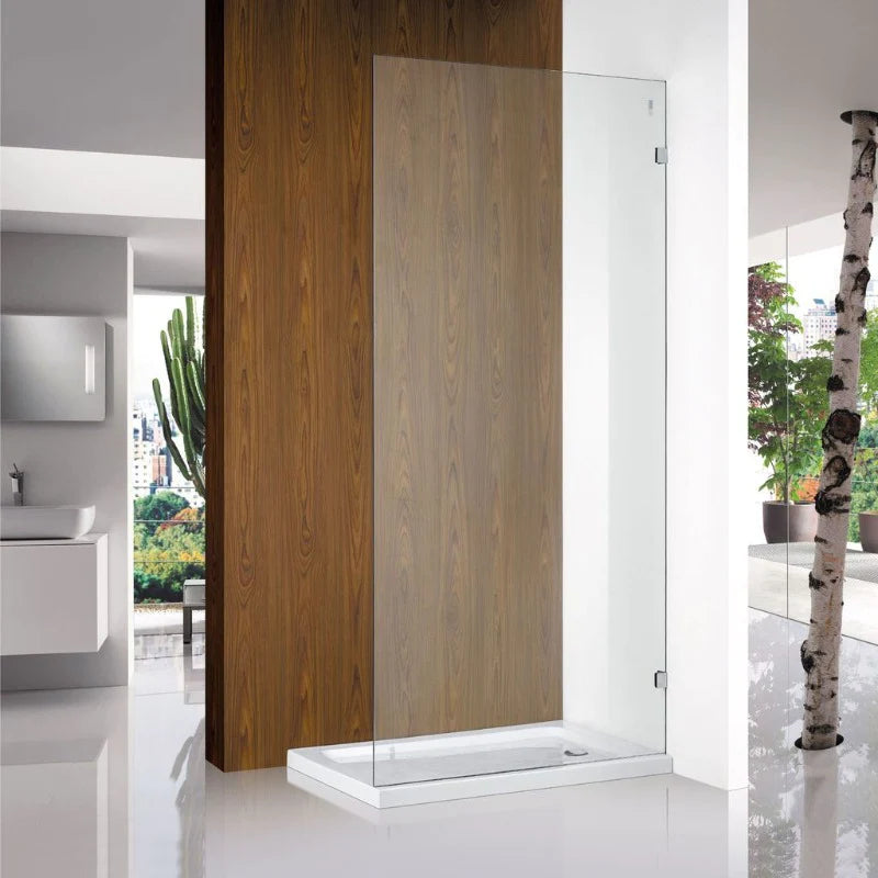 Covey Frameless Fixed Panel Shower Screen - Chrome