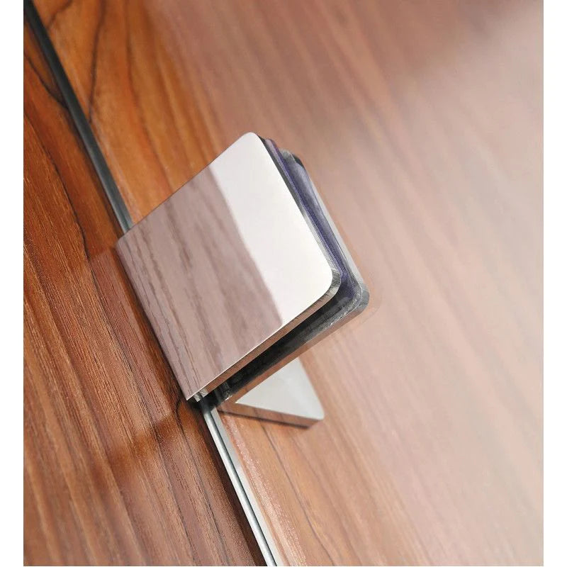 Covey Frameless Fixed Panel Shower Screen Curved Edge - Chrome