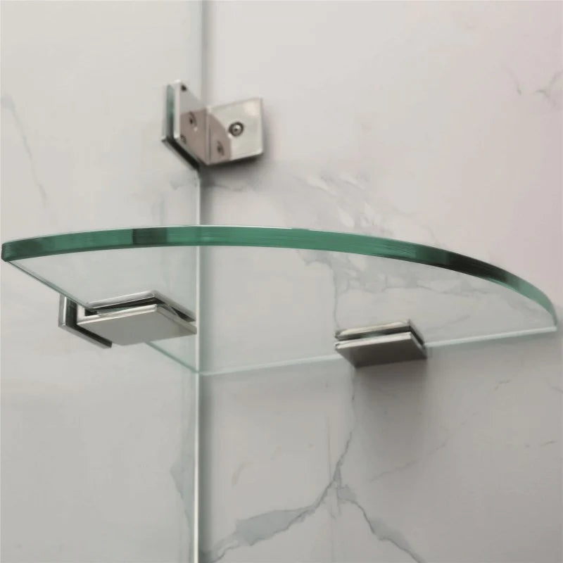 Covey Frameless Wall to Wall Shower Screen - Chrome