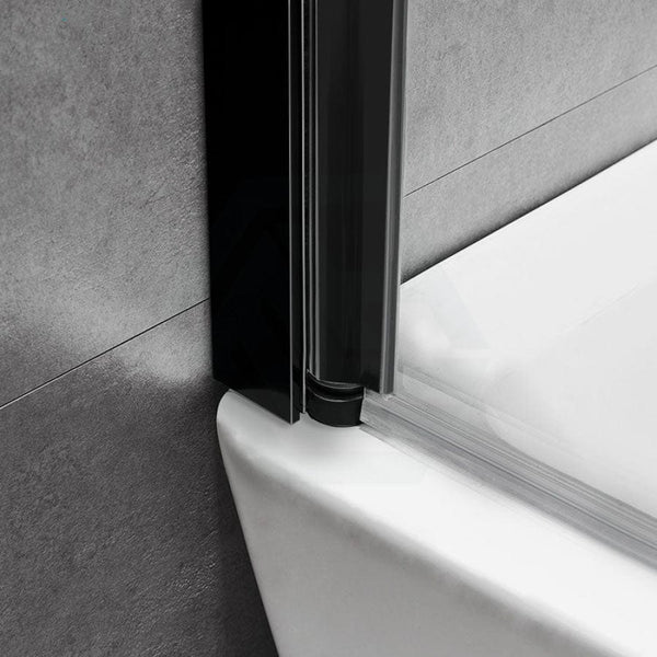 Covey Pivot Over Bath Shower Screen - Matte Black