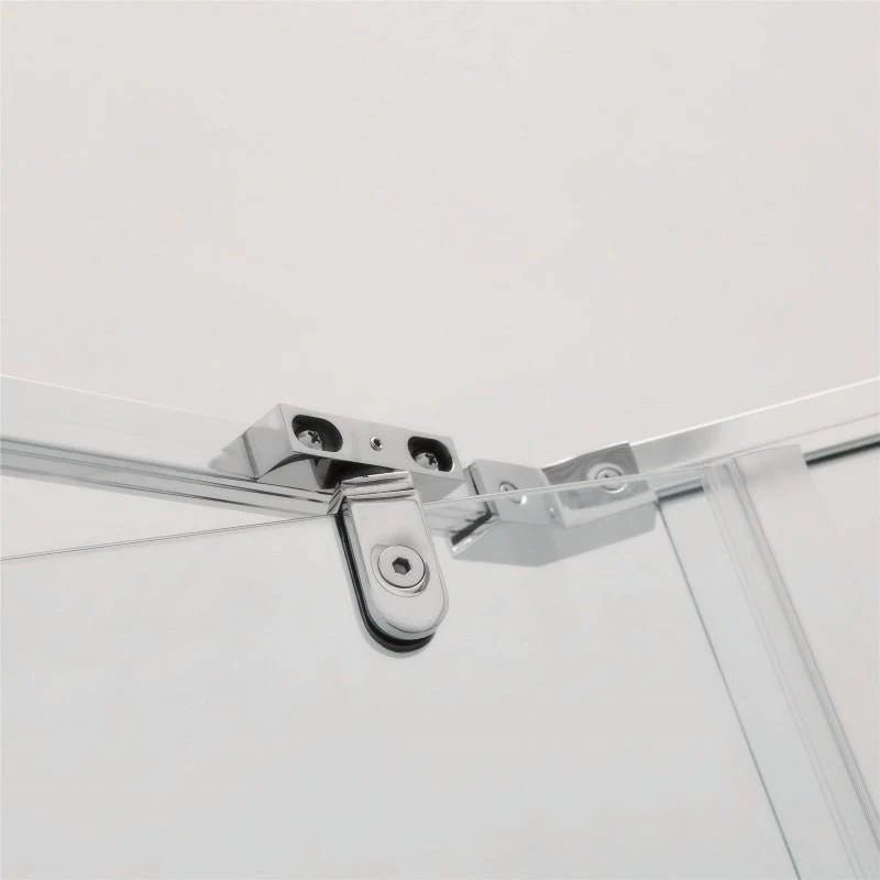 Covey Semi-Framed Diamond Shower Screen - Chrome