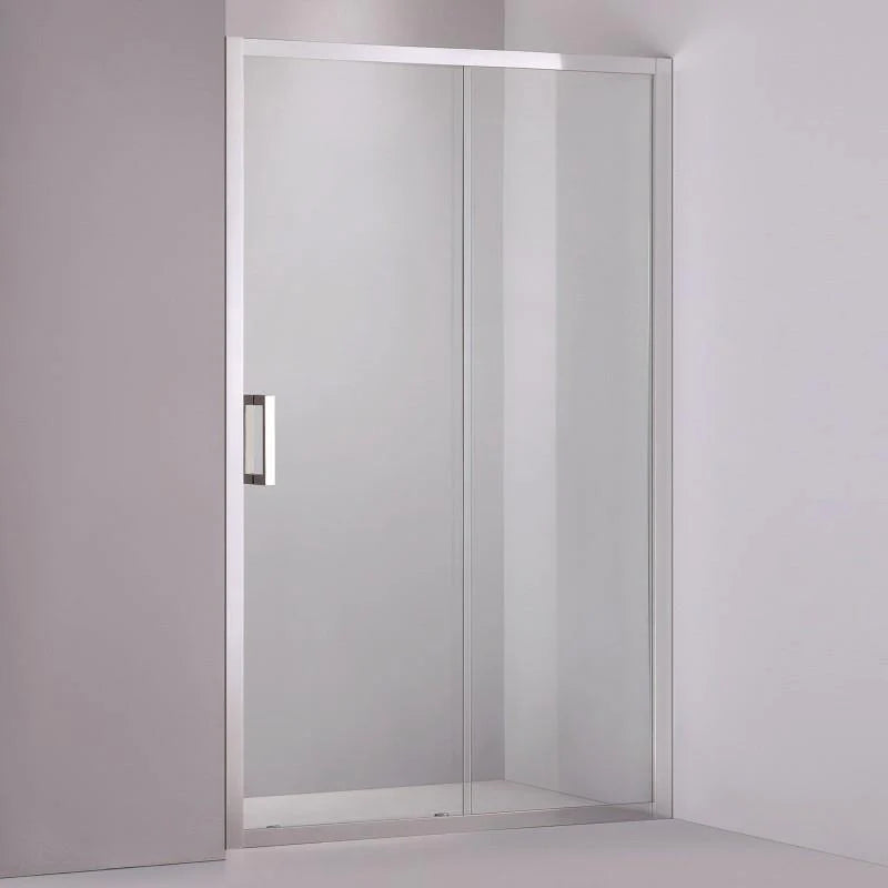 Covey Semi Frameless Wall to Wall Sliding Shower Screen - Chrome