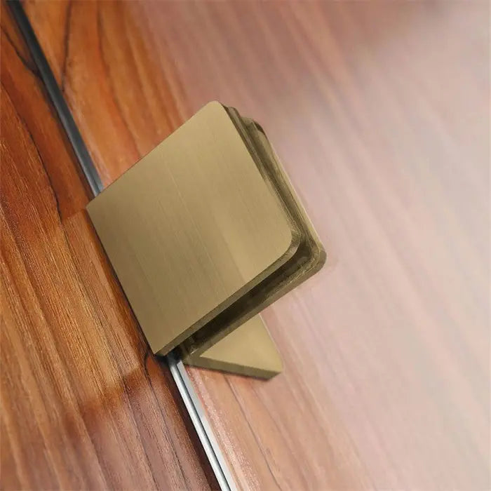 Covey Frameless Fixed Panel Shower Screen - Brushed Gold