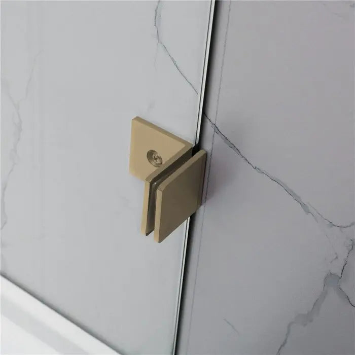 Covey Frameless Fixed Panel Shower Screen - Brushed Gold