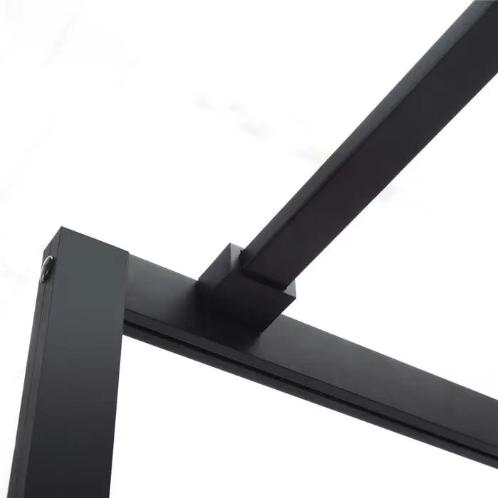 Covey Fully Framed Shower Screen Grid Single Door Fixed Panel - Matte Black