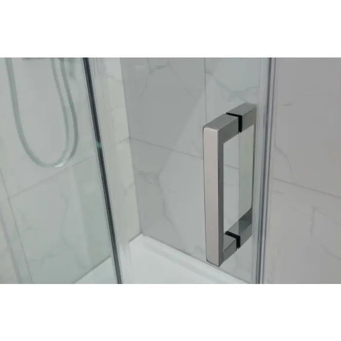 Covey Square Frameless Adjustable Wall to Wall Sliding Shower Screen - Chrome