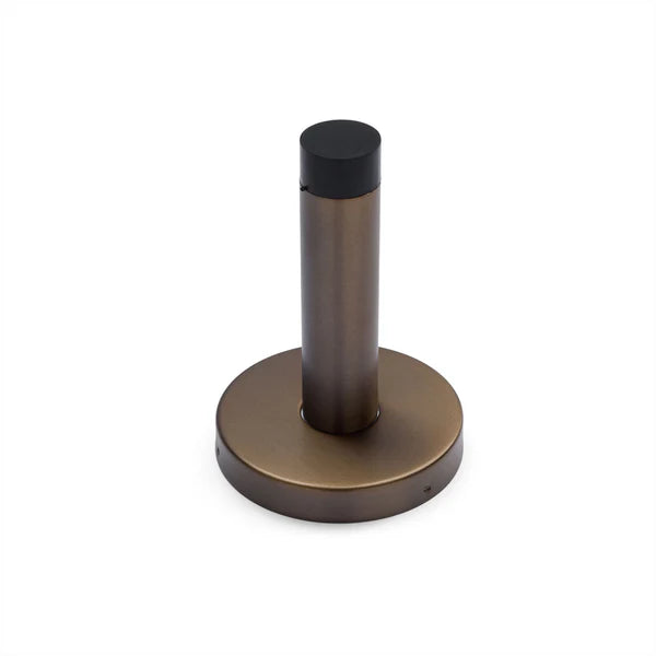 Manovella Wall Mounted Straight Door Stop - Aged Brass