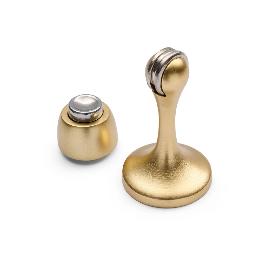 Manovella Magnetic Door Stop - Satin Brass