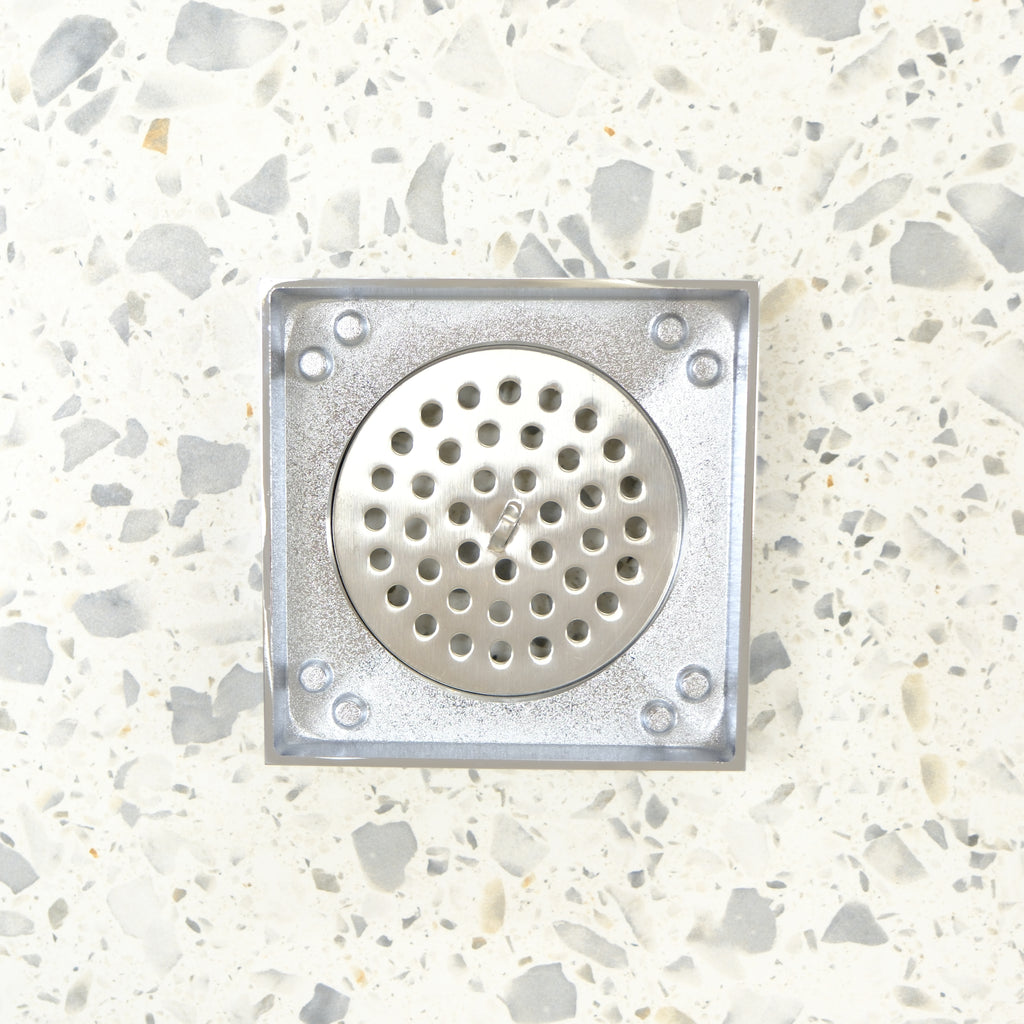 Tile Insert Floor Waste Brushed Chrome
