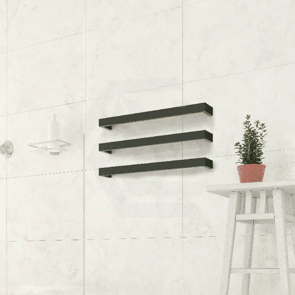Thermogroup Square Single Bar Heated Towel Rail - Matte Black 832