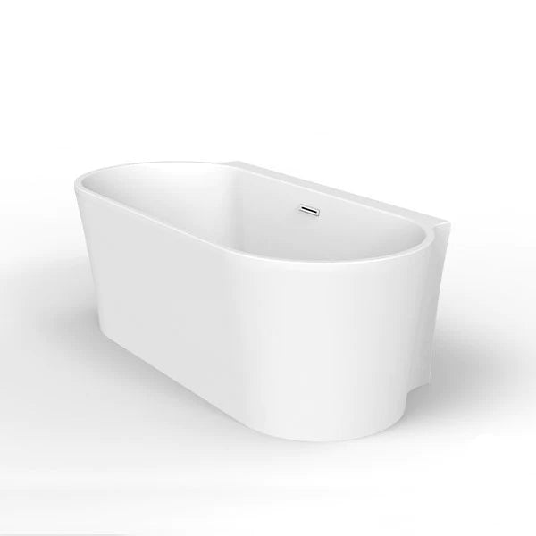 Decina Aurora back to Wall Freestanding Bath - Matte White