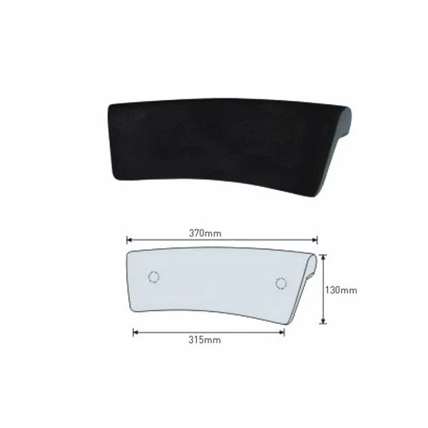 Decina Sia Curved Headrest - Black