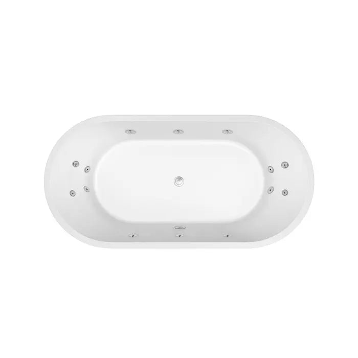 Decina Elisi Freestanding Spa Bath 14 Jets 1700mm - Gloss White