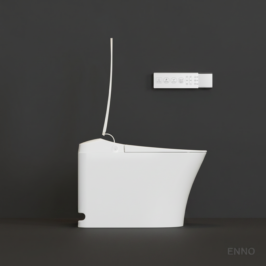 Enno Smart Electric Wall Faced Toilet - Gloss White