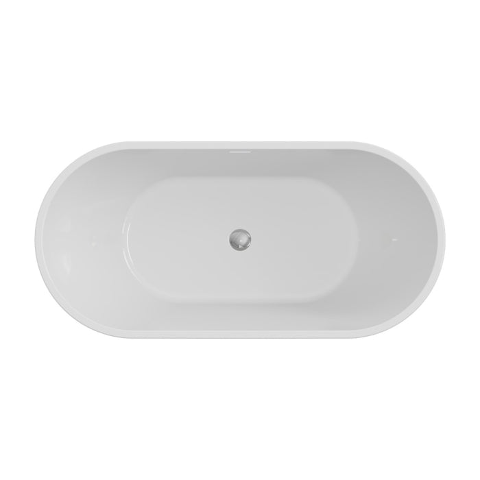 Fienza Koko Freestanding Acrylic Bath - Gloss White