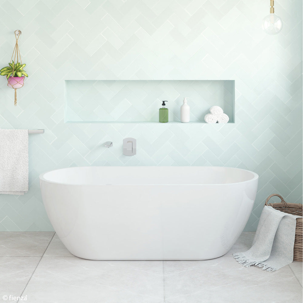 Fienza Koko Freestanding Acrylic Bath - Gloss White