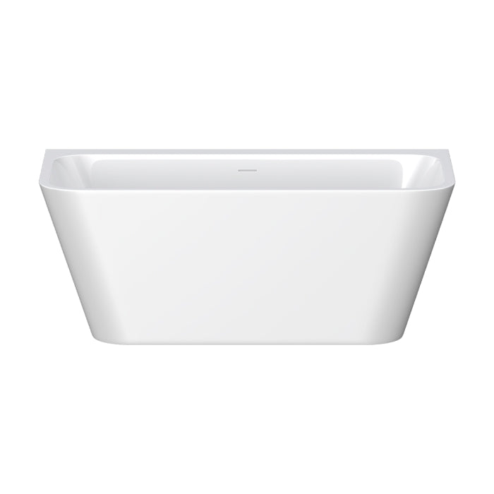 Fienza Delta Back to Wall Acrylic Bath with Overflow 1500mm - Gloss White