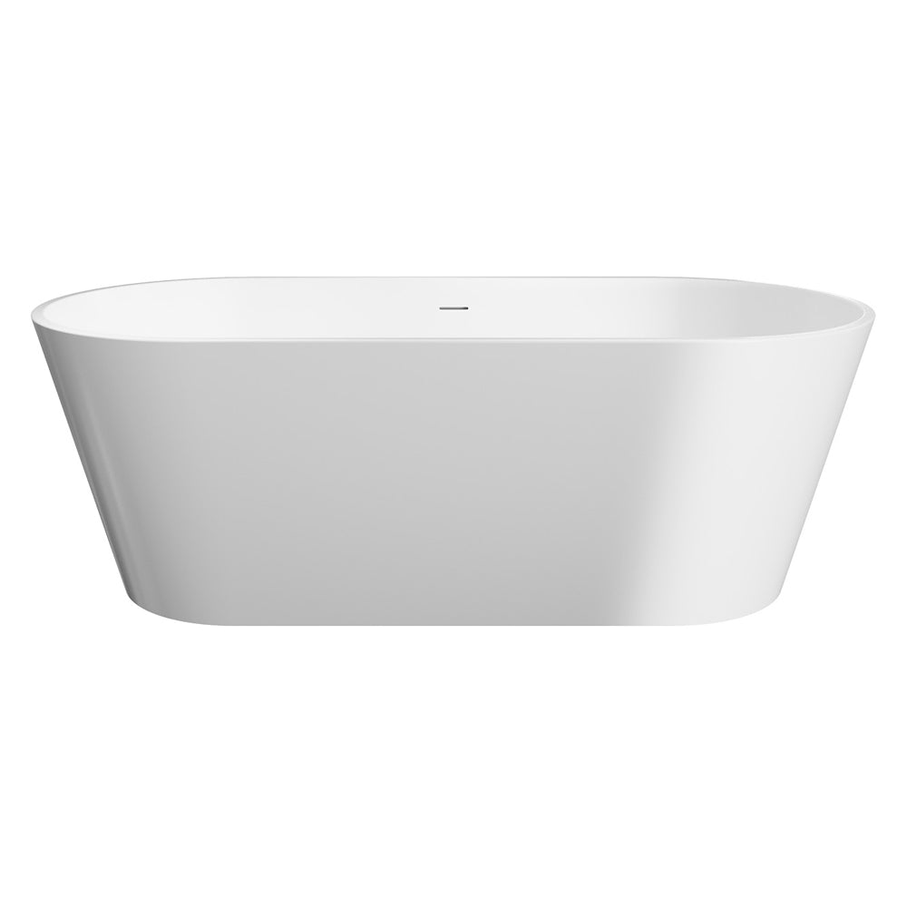 Fienza Austin Freestanding Acrylic Bath with Overflow 1700mm - Gloss White