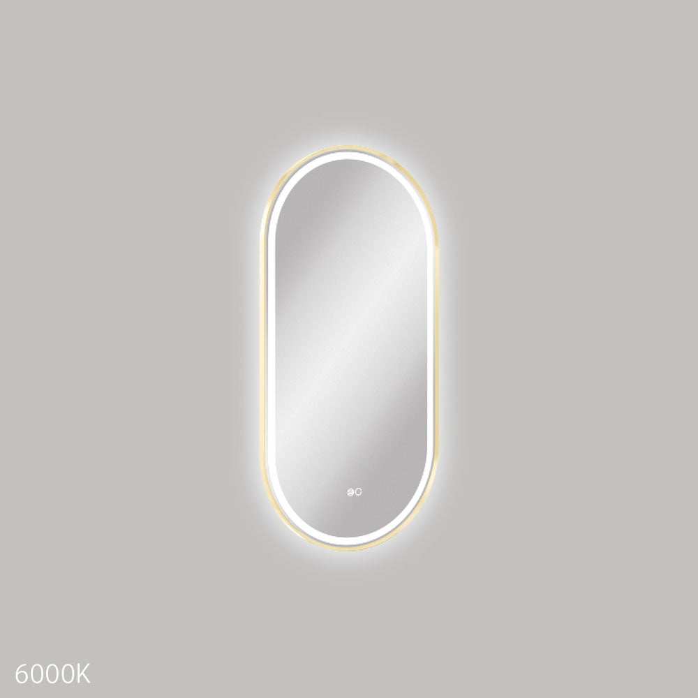 Fienza Empire LED Framed Mirror - Urban Brass