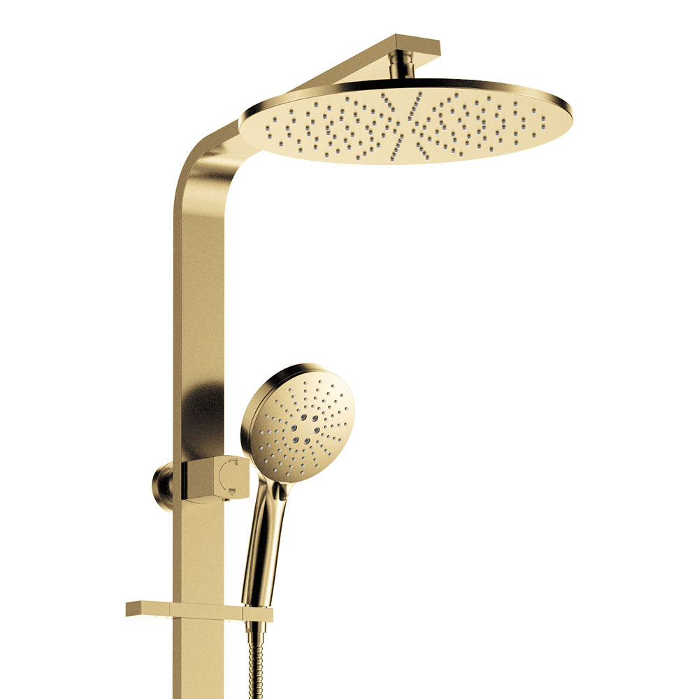 Fienza Empire Slim Deluxe Twin Shower - Urban Brass