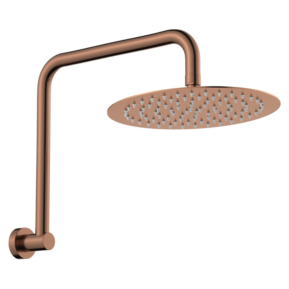 Fienza Kaya Gooseneck Shower Arm Set - Brushed Copper
