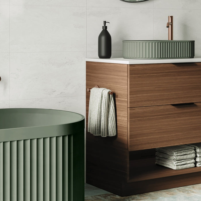 Fienza Kaya Hand Towel Rail / Roll Holder - Brushed Copper