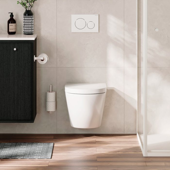 Fienza Kaya Hand Towel Rail / Roll Holder - Matte White