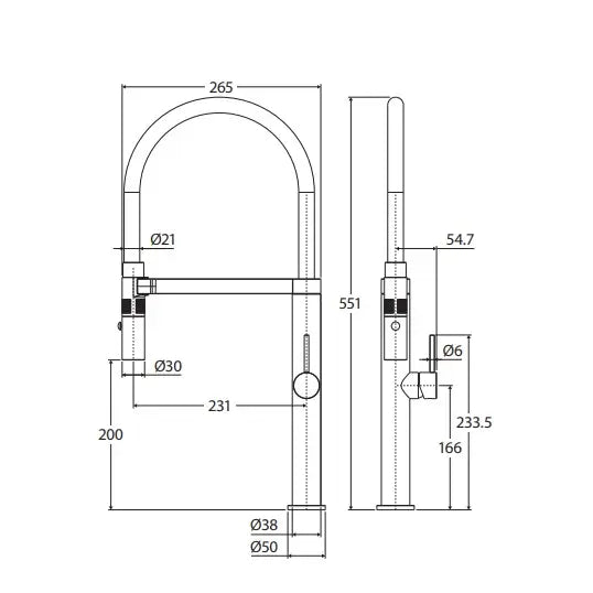 Fienza Kaya Pull Down Sink Mixer - Chrome
