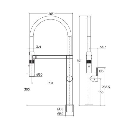 Fienza Kaya Pull Down Sink Mixer - Matte White