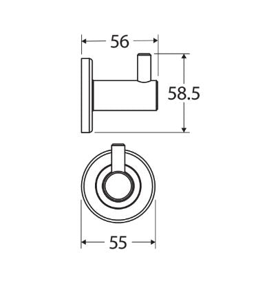 Fienza Kaya Robe Hook - Brushed Copper