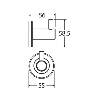 Fienza Kaya Robe Hook - Matte White
