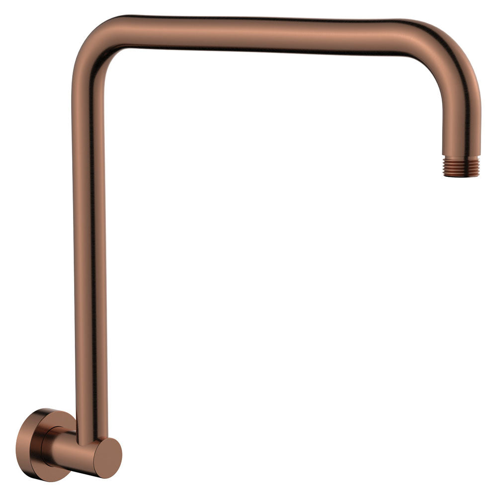 Fienza Kaya Round Fixed Gooseneck Shower Arm - Brushed Copper
