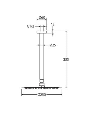 Fienza Kaya Shower Dropper Set - Brushed Copper