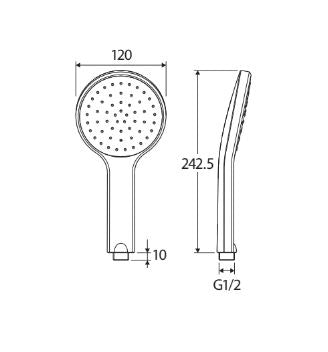 Fienza Kaya Shower Hand Piece - Brushed Copper