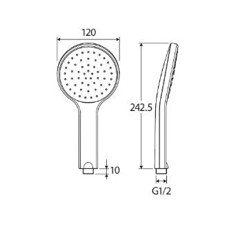 Fienza Kaya Shower Hand Piece - Matte White