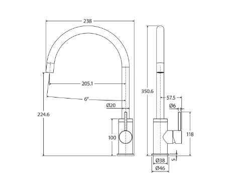 Fienza Kaya Sink Mixer - Matte White