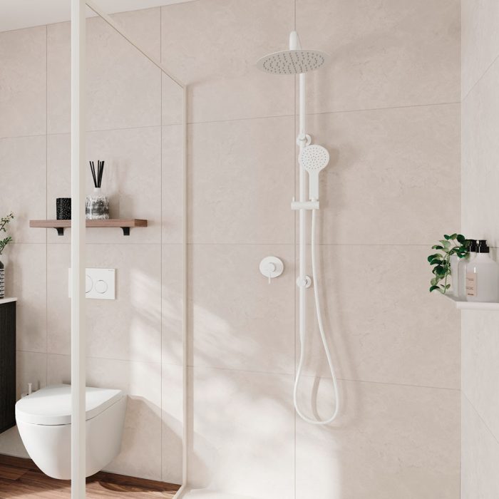 Fienza Kaya Twin Shower - Matte White