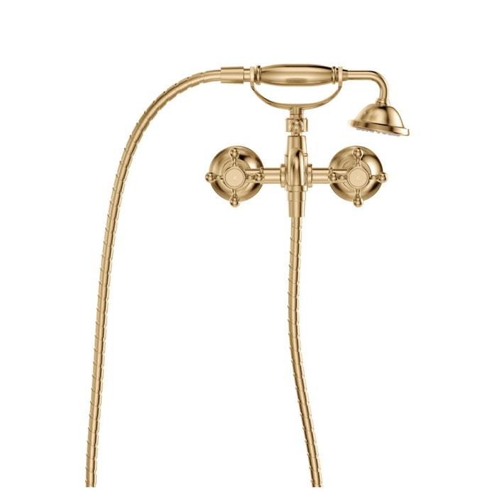 Fienza Lillian Exposed Bath Tap Set with Hand Shower - Urban Brass