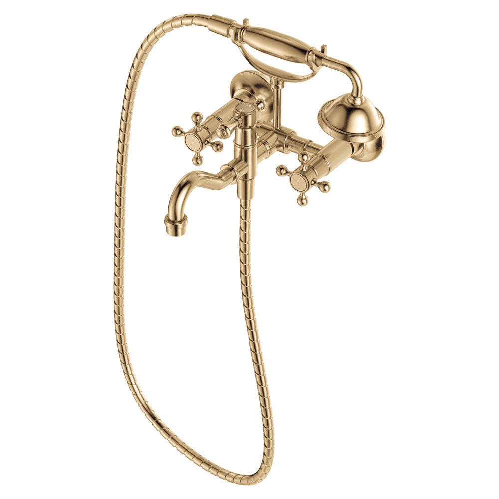 Fienza Lillian Exposed Bath Tap Set with Hand Shower - Urban Brass