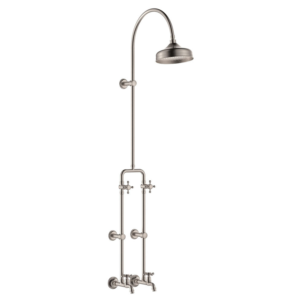 Fienza Lillian Exposed Rail Shower & Bath Set - Brushed Nickel